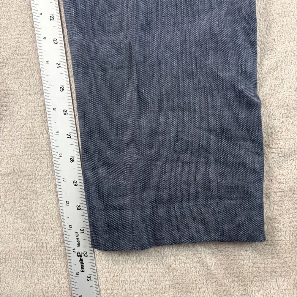 Banana Republic Modern Slim Fit Trouser Pants Navy 100% Linen Men 30x32 NWT $160
